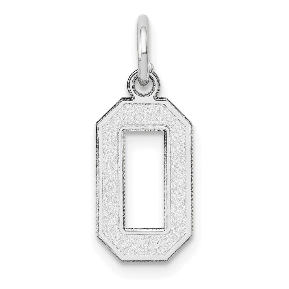 14kw Small Satin Number 0 Charm