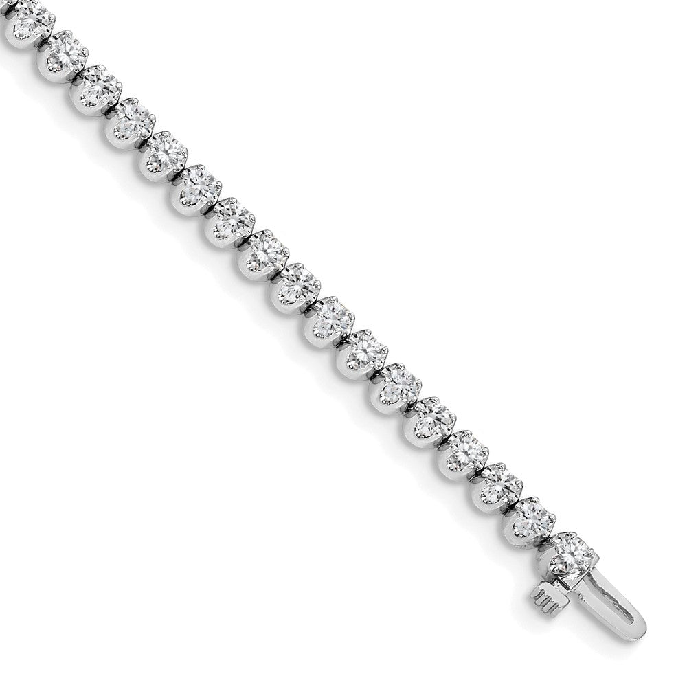 14k White Gold A Diamond Tennis Bracelet