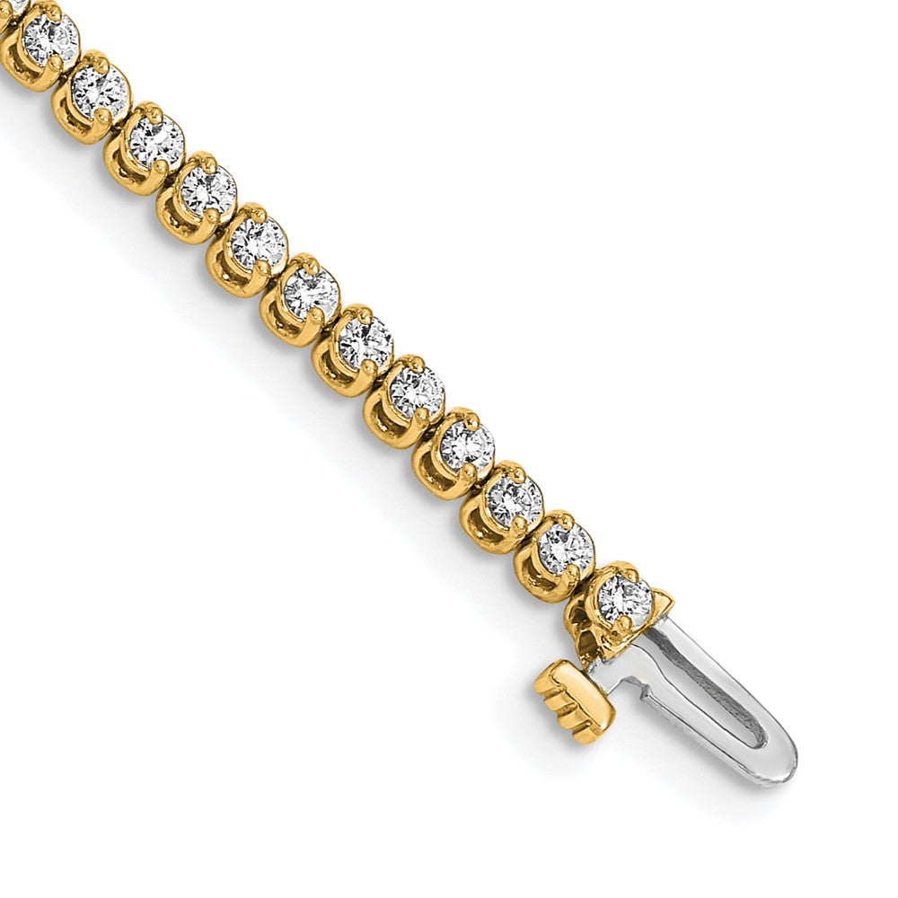 14k 1.9mm Round 2-prong VS Diamond Bracelet