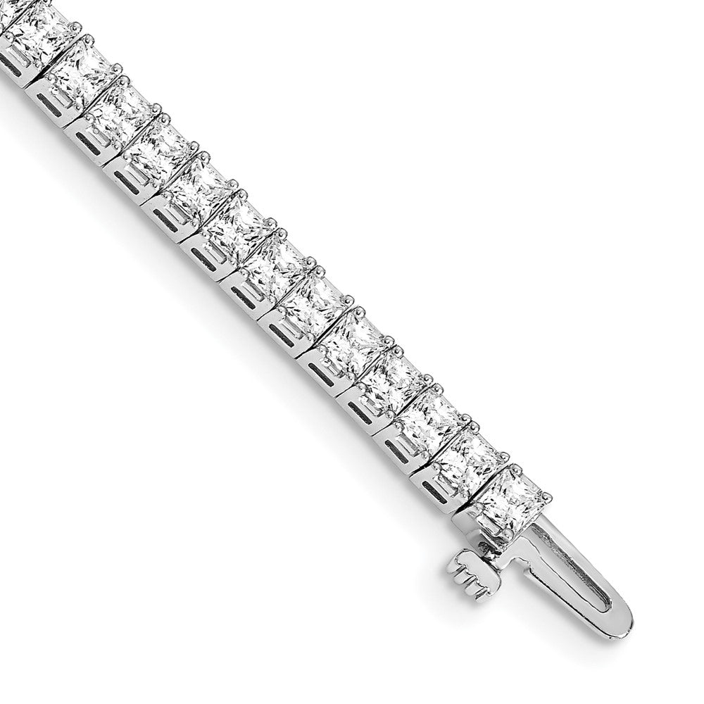 14k White Gold 2.5mm Princess 6.6ct VS Diamond Tennis Bracelet