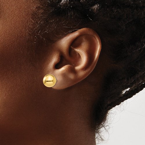 14k Polished 10mm Ball Post Earrings