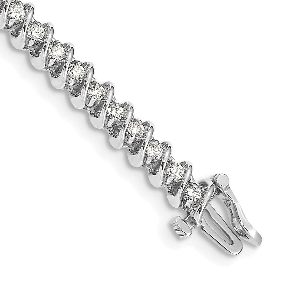 14k White Gold AAA Diamond Tennis Bracelet