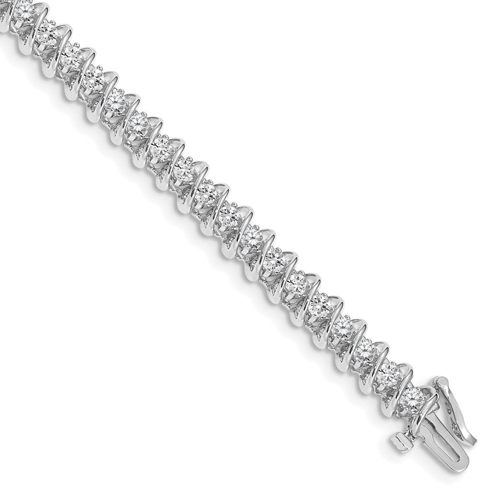 14k White Gold 2 2.7mm Tennis Bracelet Mounting