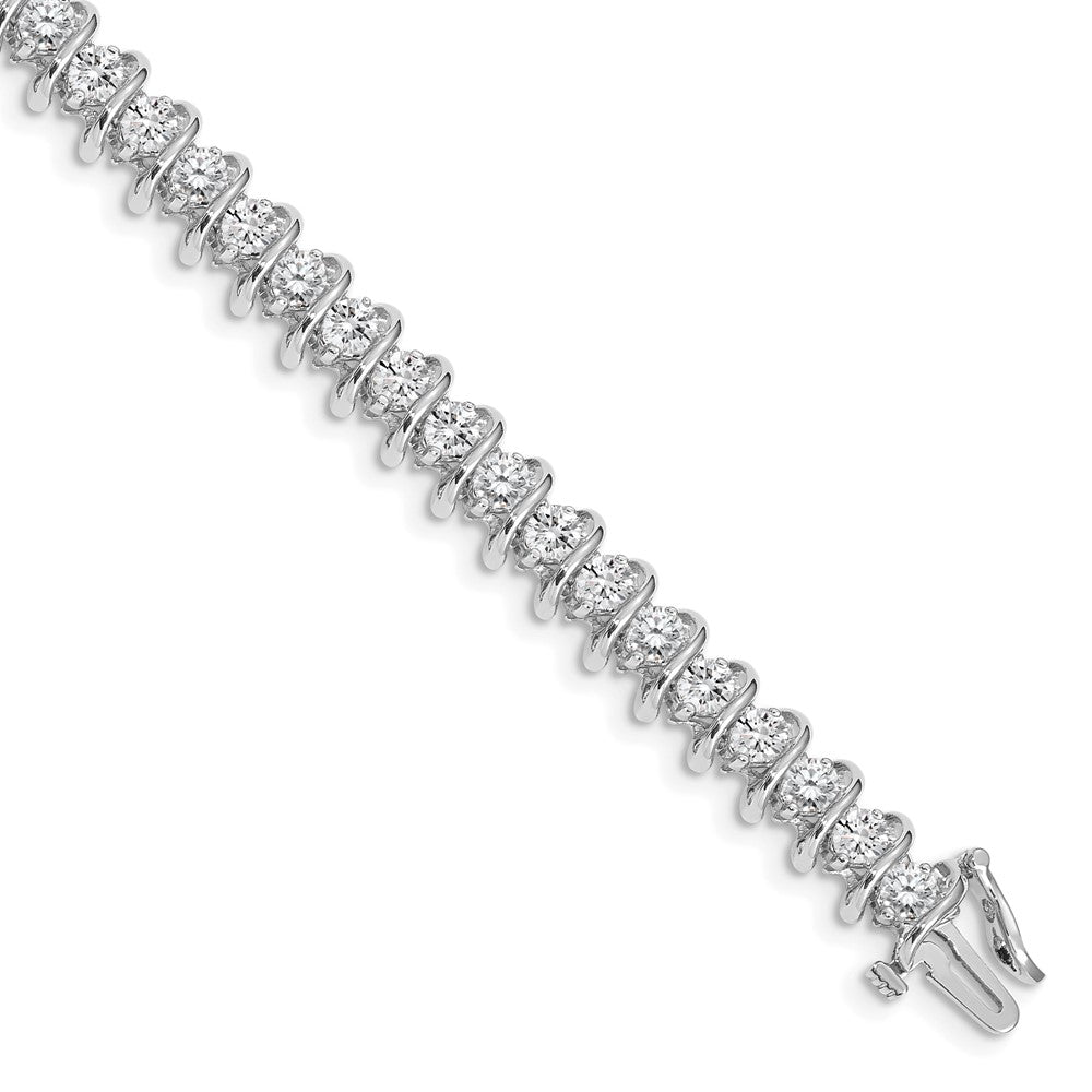 14k White Gold A Diamond Tennis Bracelet