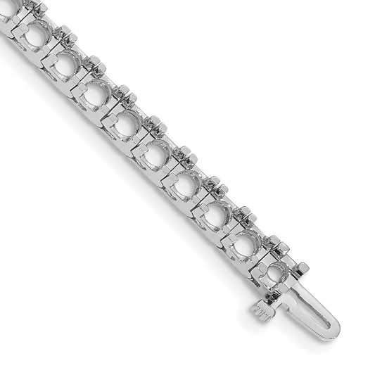 14k White Gold Tennis Bracelet Mounting