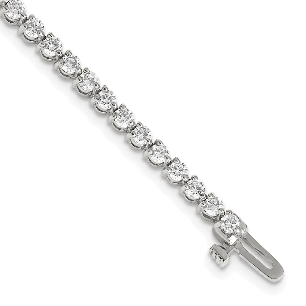14k White Gold AAA Diamond Tennis Bracelet