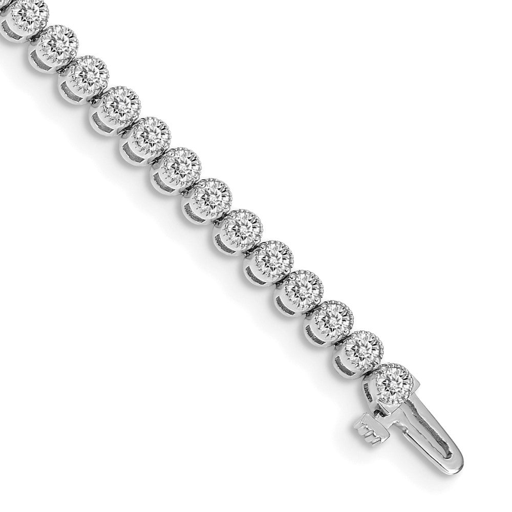 14k White Diamond Tennis Bracelet Mounting