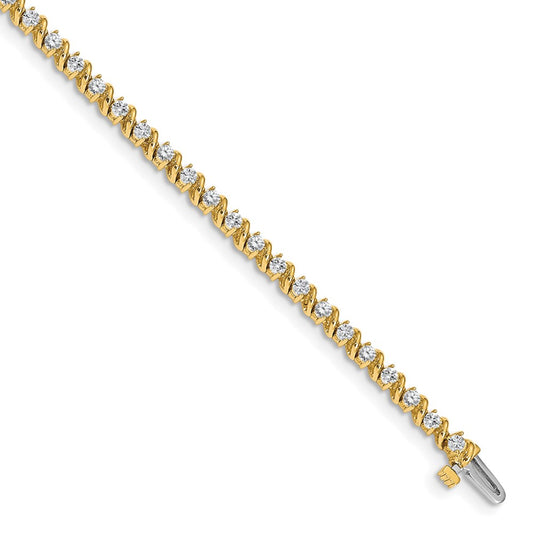 14k AAA Diamond Tennis Bracelet