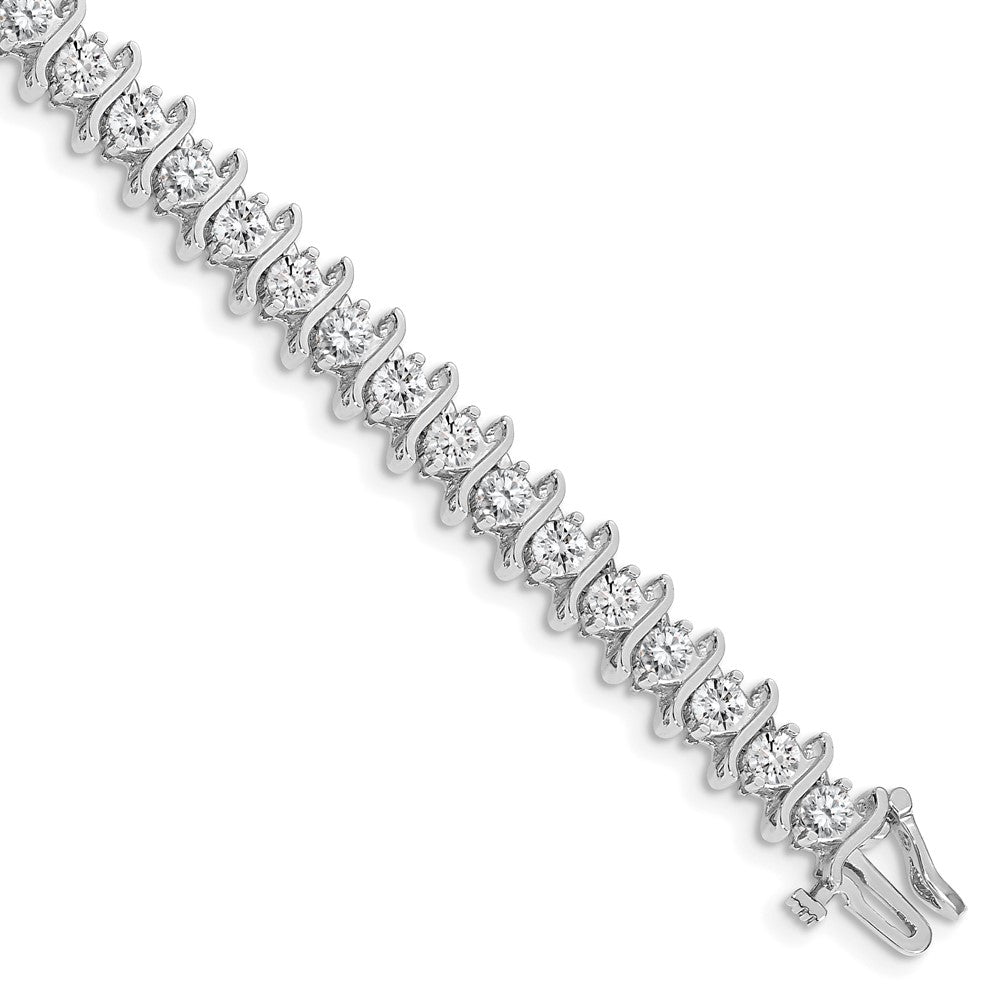 14k White Gold 3.8mm Diamond Tennis Bracelet Mounting