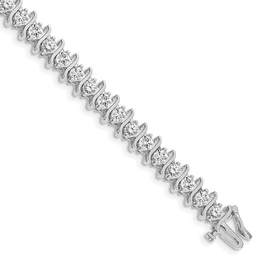 14k White Gold 3.8mm Diamond Tennis Bracelet Mounting