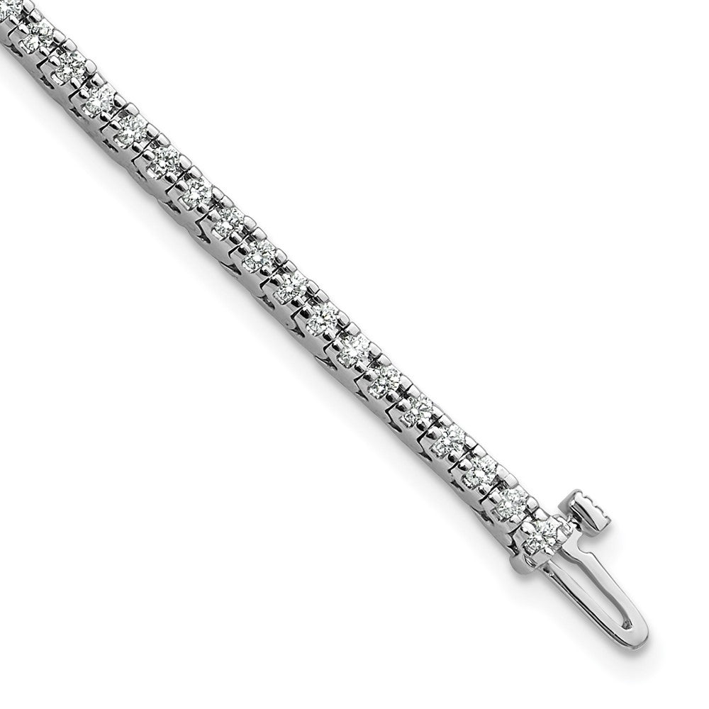 14k White Gold A Diamond Tennis Bracelet