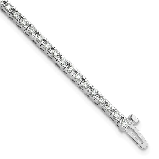 14k White Gold AAA Diamond Tennis Bracelet