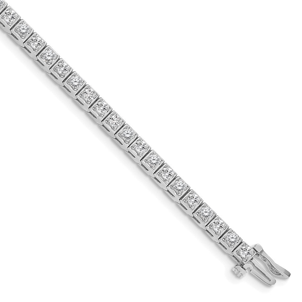 14k White Gold A Diamond Tennis Bracelet