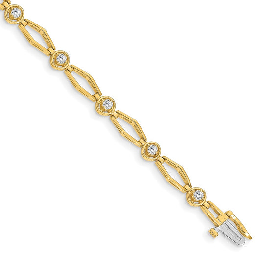 14k AAA Diamond Fancy Bracelet