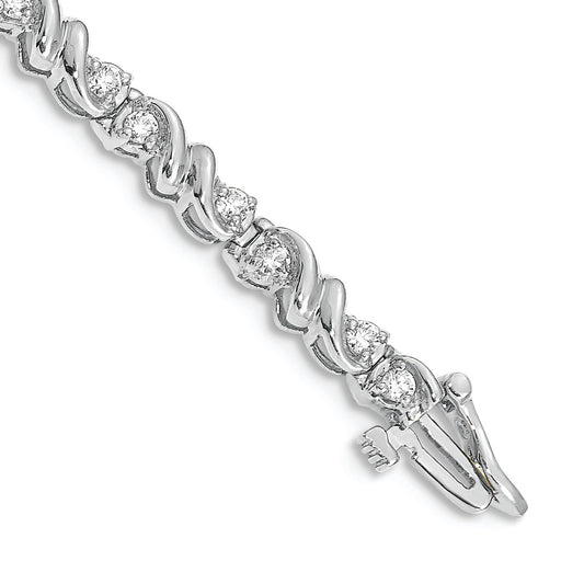 14k White Gold VS Diamond Tennis Bracelet