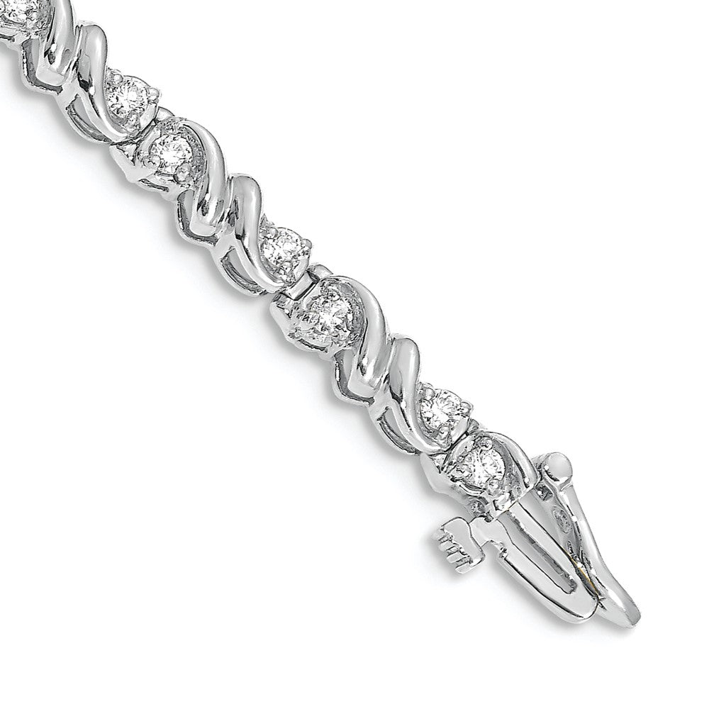 14k White Gold AAA Diamond Tennis Bracelet