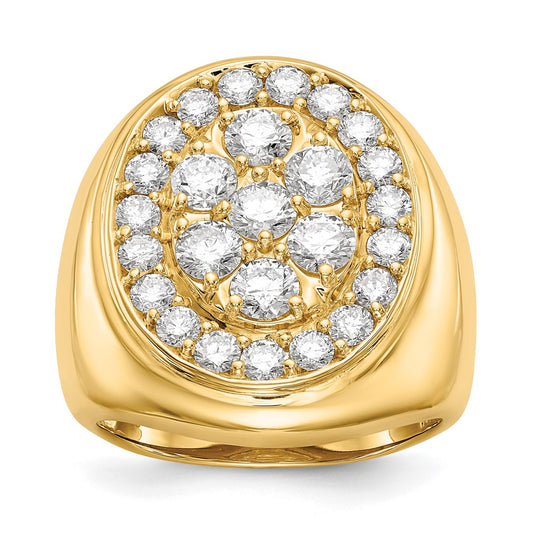 14k AAA Diamond men's ring