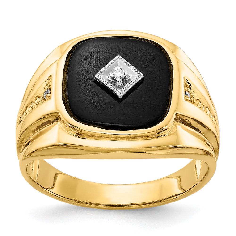 14k A Diamond men's ring