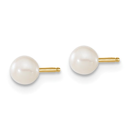 14k Children's 4-5mm White FWC Pearl Pendant and Earring Set