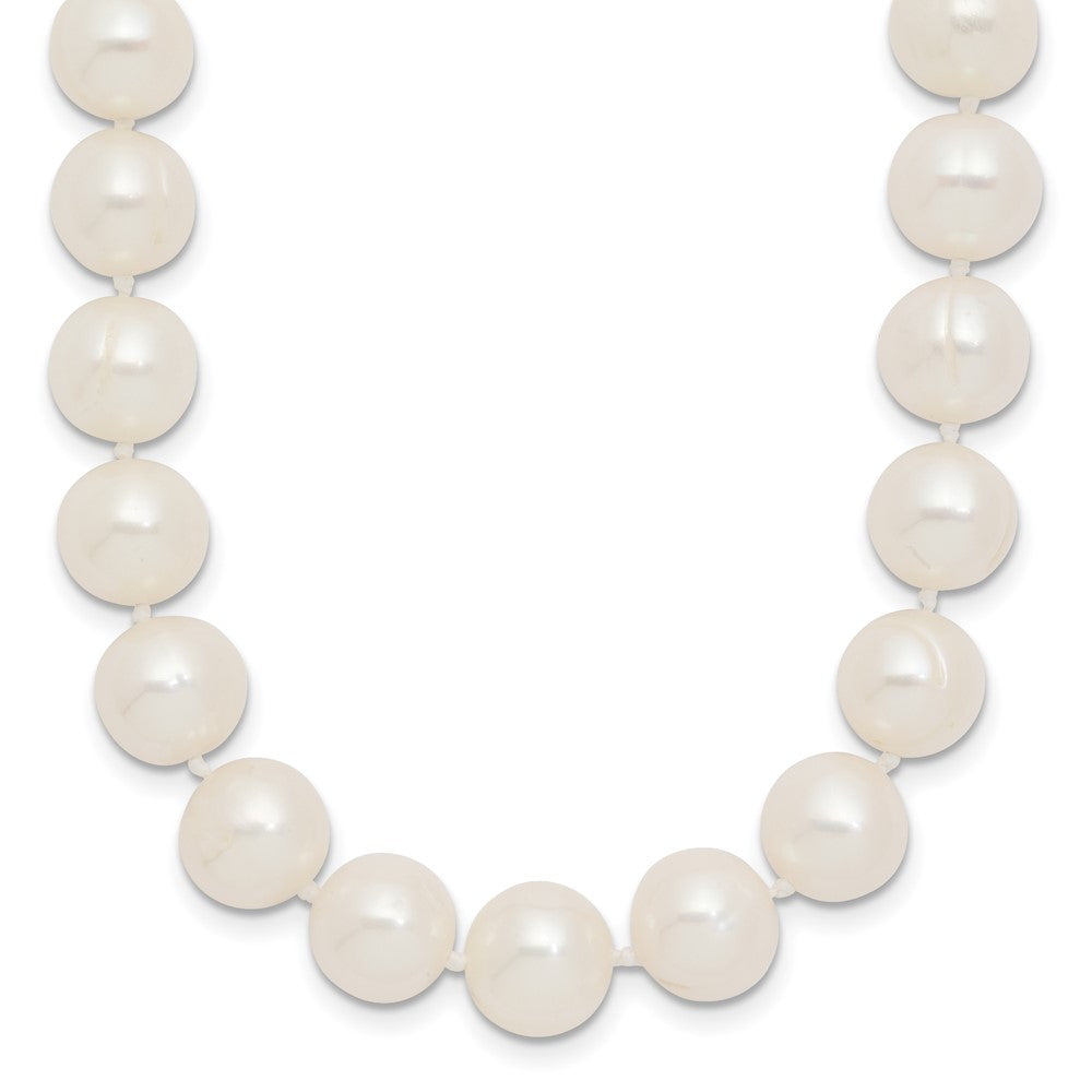 14K 9-10mm Near Rnd White Freshwater Cultured Pearl 18in Necklace