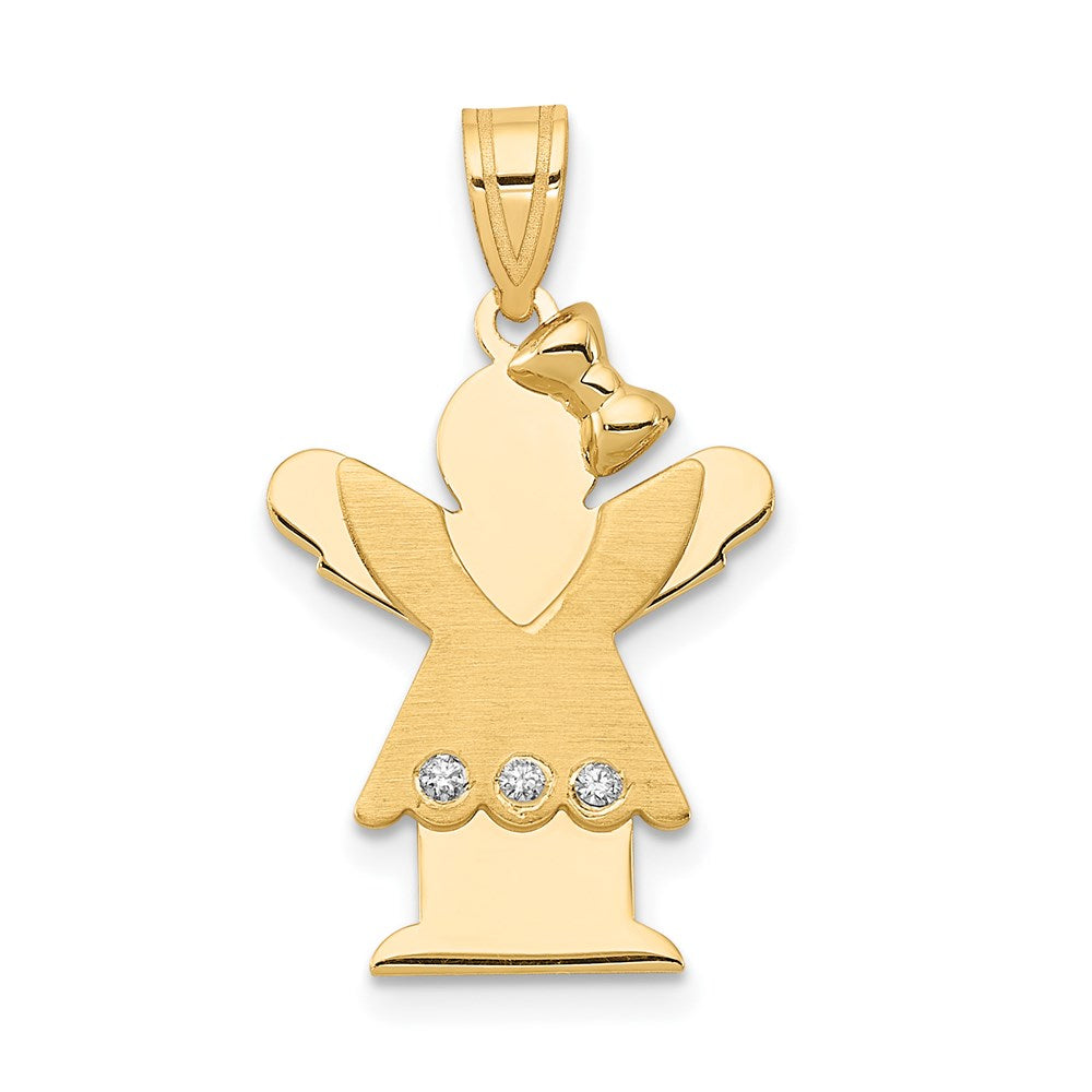 14k AAA Diamond Kid Pendant