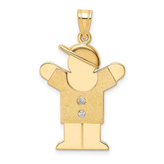 14k AAA Diamond Kid Pendant
