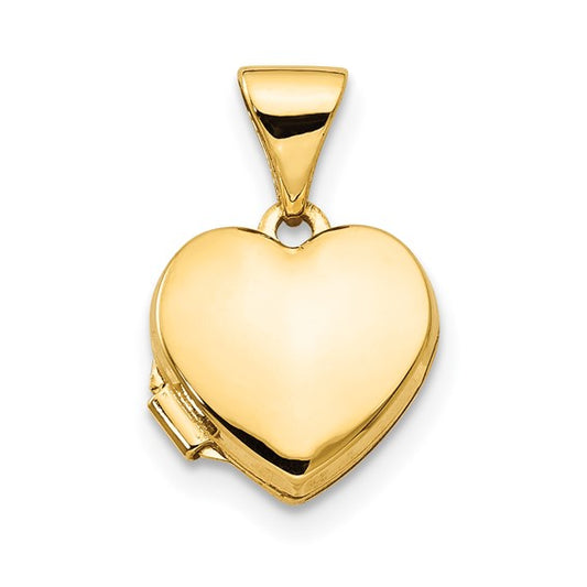 14k Polished Plain Heart Locket