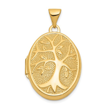 14ky 21x16mm Oval Tree Locket