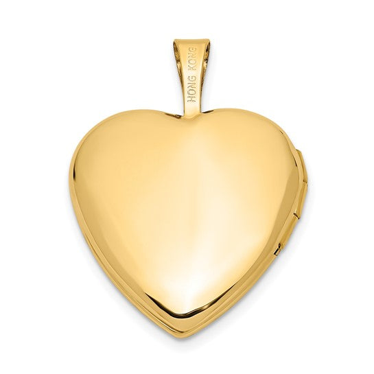 14k 16mm Polished and Satin I LOVE YOU Heart Locket