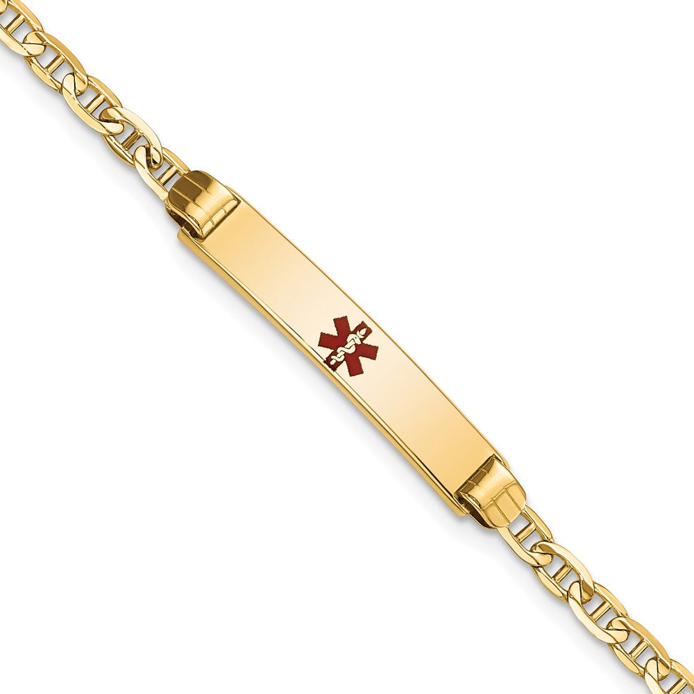 14K Medical 6" Anchor Link Child ID Bracelet