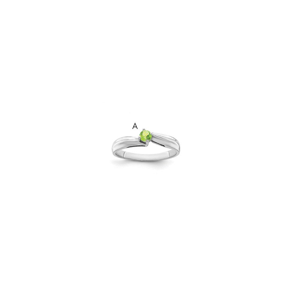 Sterling Silver Rhodium-plated family jewelry ring