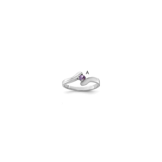 Sterling Silver Rhodium-plated family jewelry ring