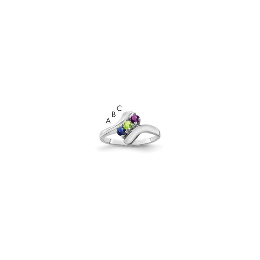 Sterling Silver Rhodium-plated Family Jewelry Mounting