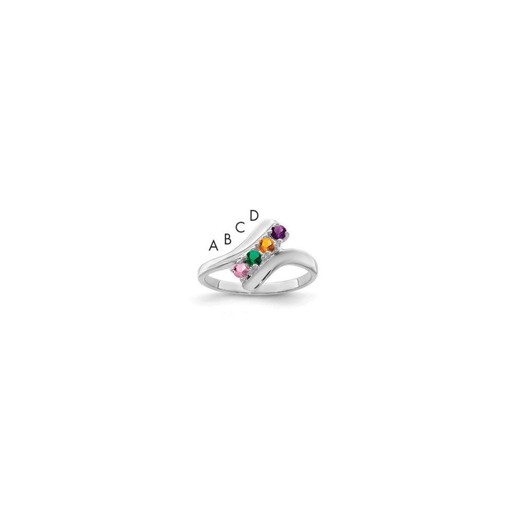 Sterling Silver Rhodium-plated Family Jewelry Mounting