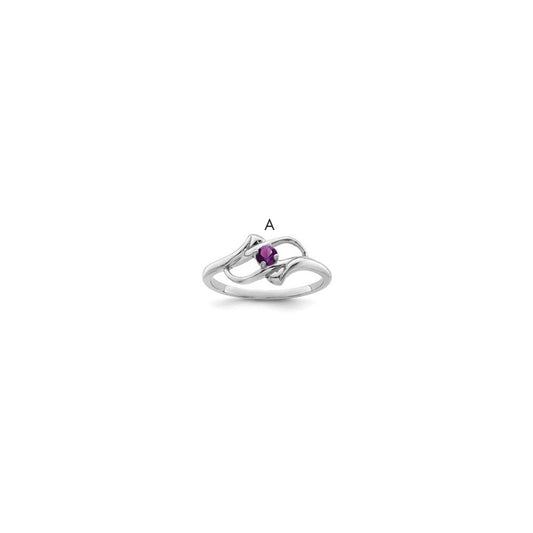 Sterling Silver Rhodium-plated Family Jewelry Ring