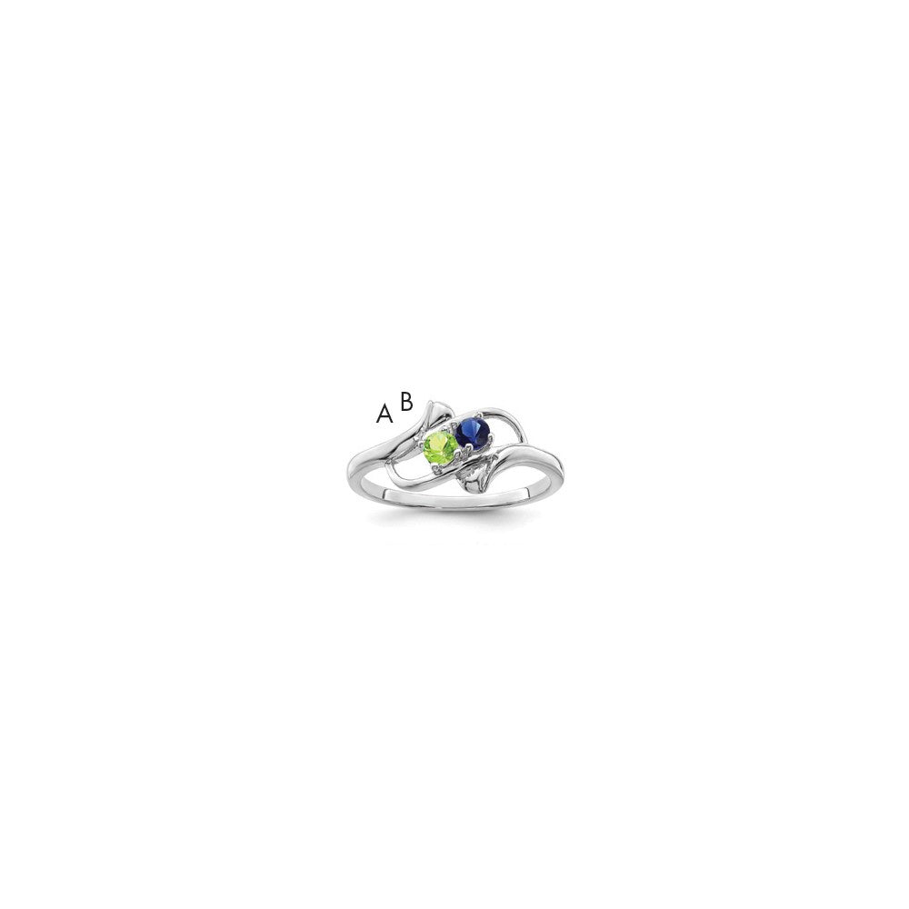 Sterling Silver Rhodium-plated Family Jewelry Mounting
