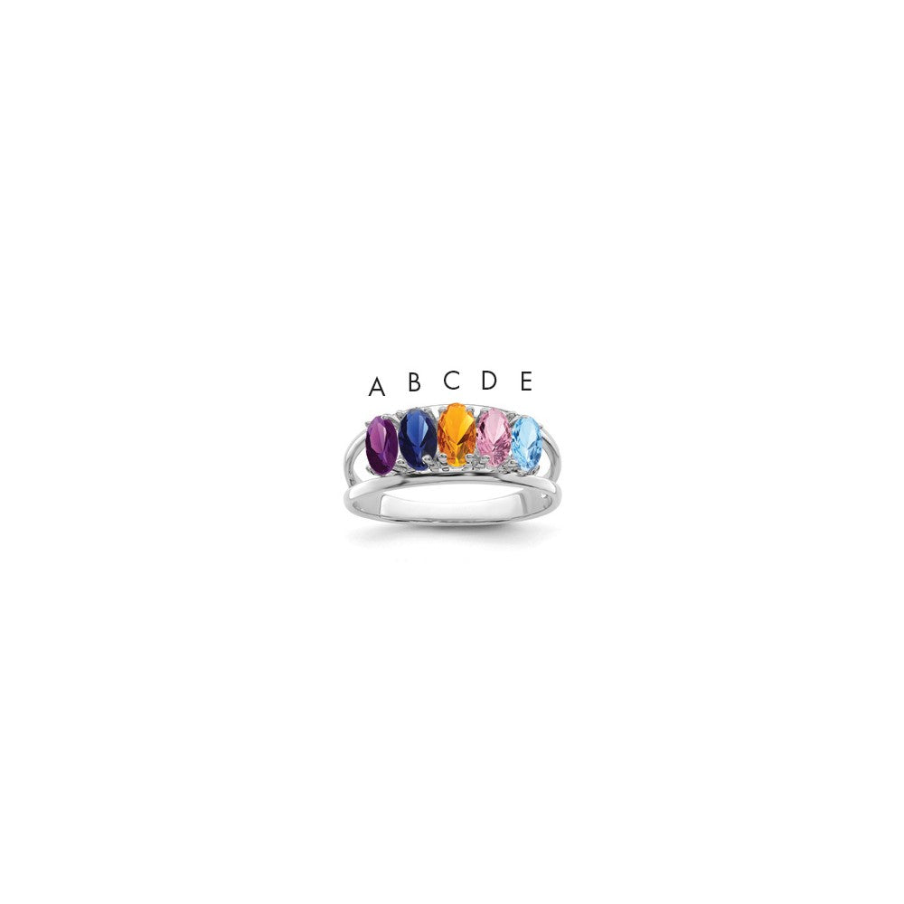 Sterling Silver Rhodium-plated Family Jewelry Mounting