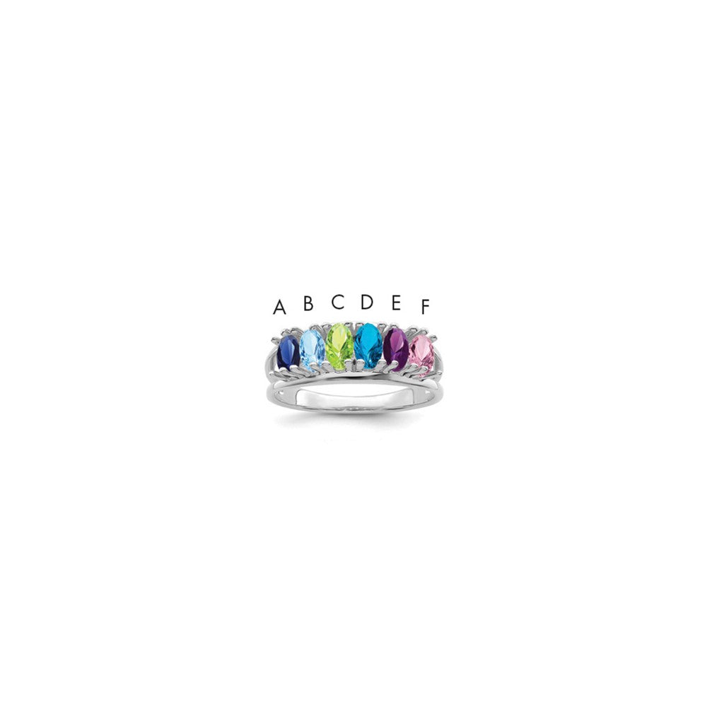 Sterling Silver Rhodium-plated Family Jewelry Mounting