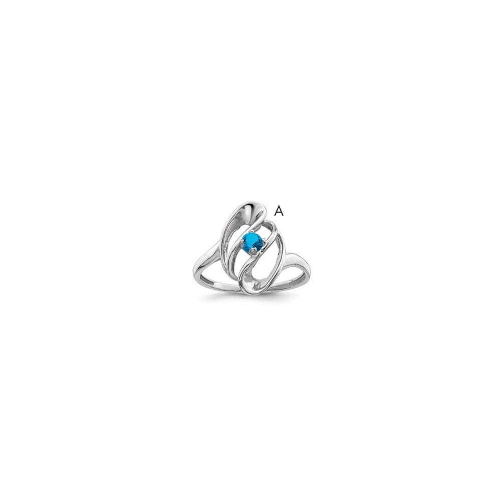 Sterling Silver Rhodium-plated family jewelry ring