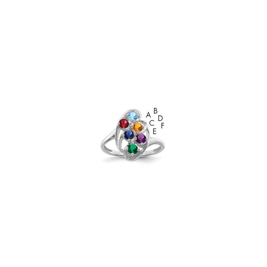 Sterling Silver Rhodium-plated Family Jewelry Mounting