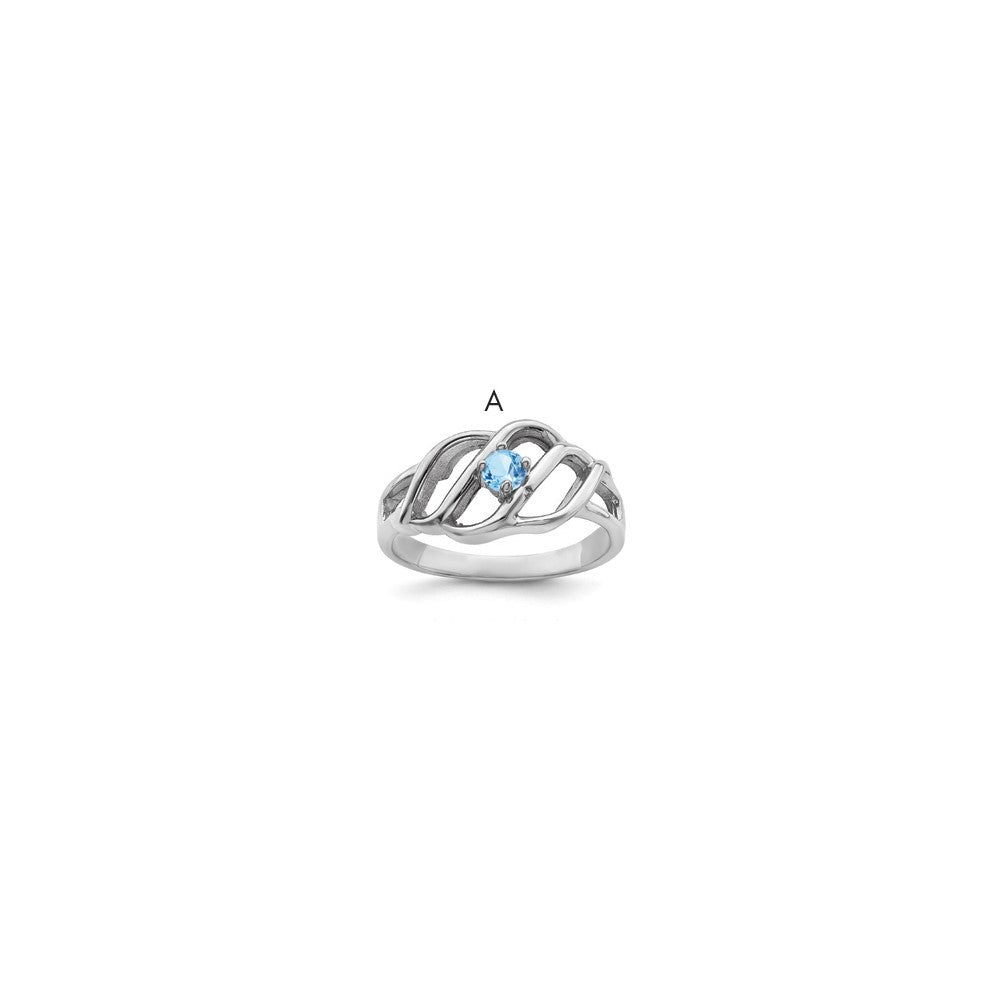 Sterling Silver Rhodium-plated Family Jewelry Mounting