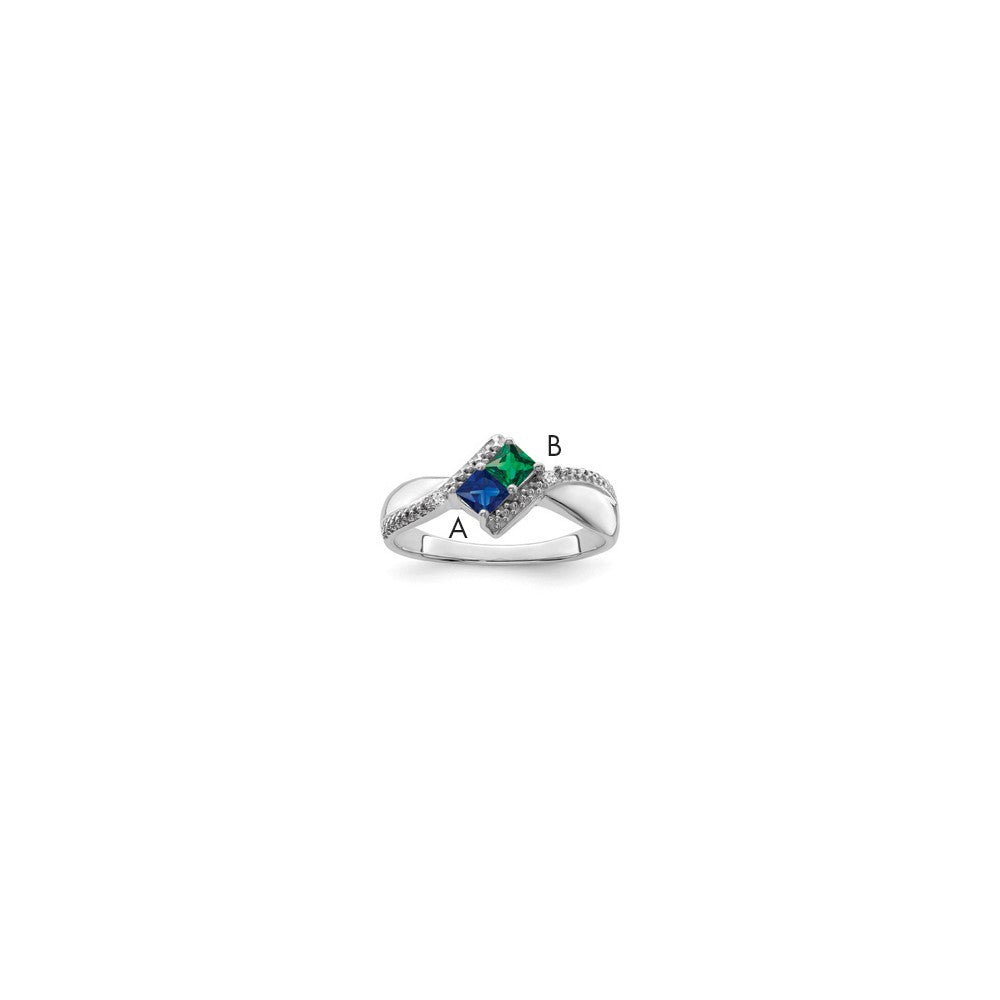 Sterling Silver Rhodium-plated Family Jewelry Mounting