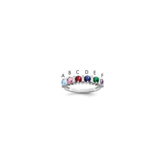 Sterling Silver Rhodium-plated Family Jewelry Mounting