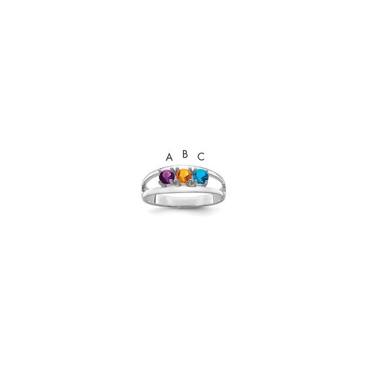 Sterling Silver Rhodium-plated Family Jewelry Mounting