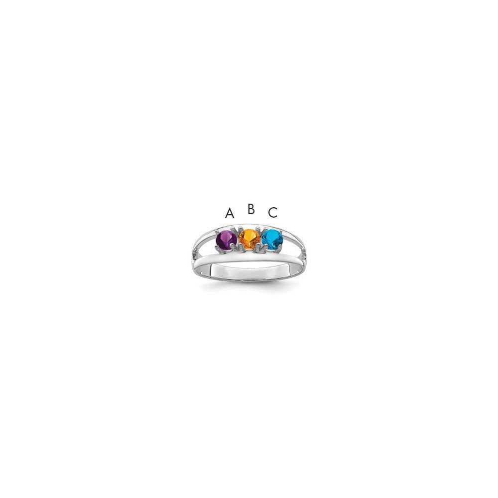 Sterling Silver Rhodium-plated Family Jewelry Mounting