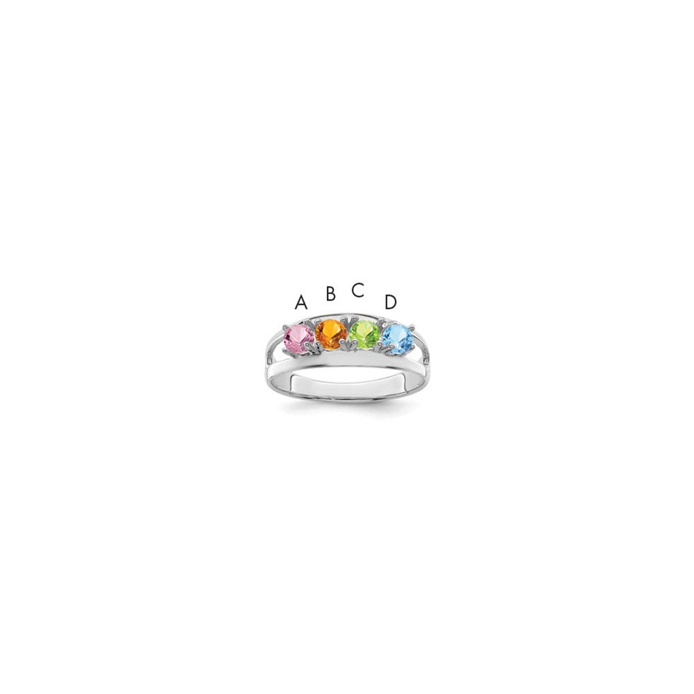Sterling Silver Rhodium-plated Family Jewelry Mounting