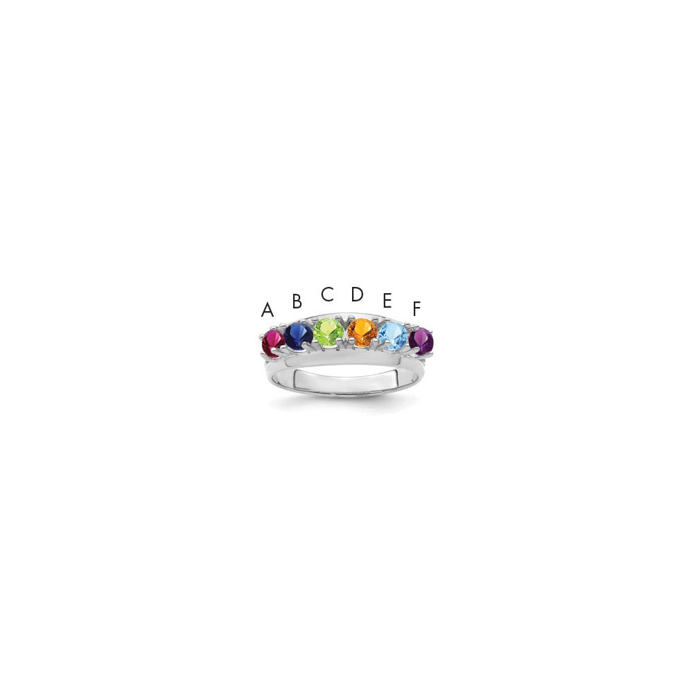 Sterling Silver Rhodium-plated Family Jewelry Mounting