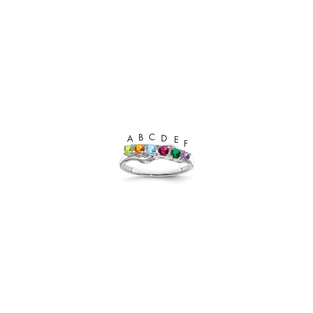 Sterling Silver Rhodium-plated Family Jewelry Mounting