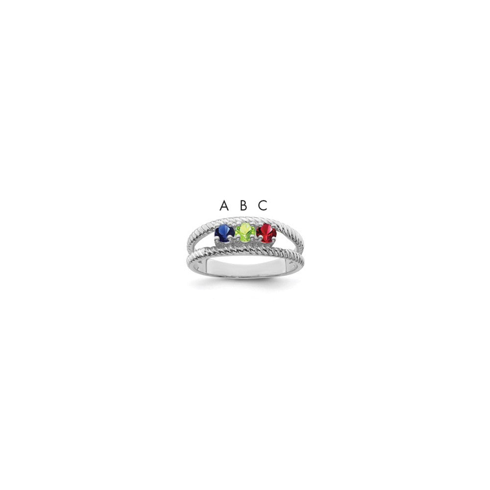 Sterling Silver Rhodium-plated Family Jewelry Mounting