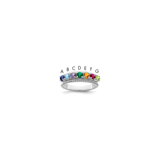 Sterling Silver Rhodium-plated Family Jewelry Mounting